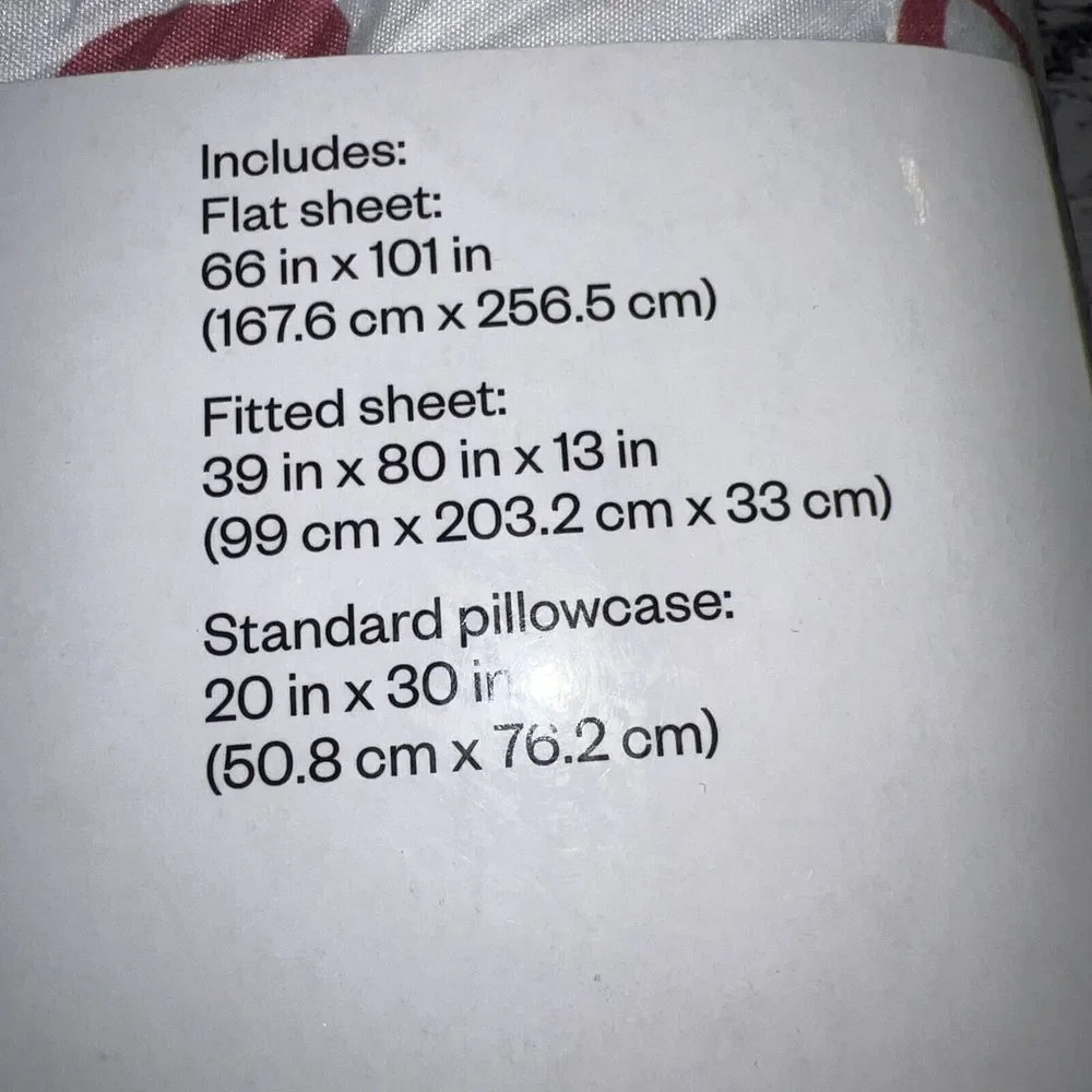 Room Essentials Microfiber Bed Sheet Set Twin/Twin XL Floral 3 Piece Bedroom NEW